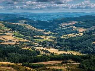 Obraz premium Royal Welsh Show Summer Holiday Premium Scenic Countryside Views and Farm Life for Millennial Travel Marketing and Family Leisure Campaigns