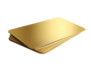 Stacked gold rectangular plates