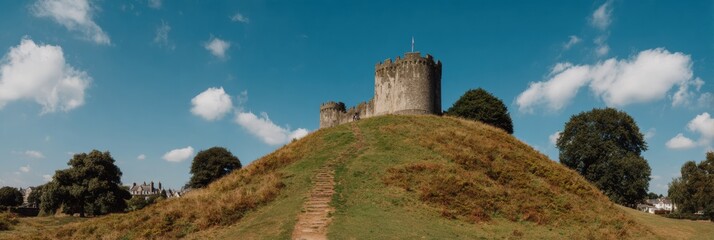 Royal Welsh Show Summer Holiday at Cardiff Castle Norman Motte and Bailey Historic Stone Keep Premium Authentic Travel Marketing Content