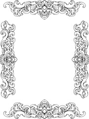 frame with floral ornament