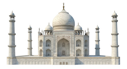 Taj mahal famous indian landmark isolated on transparent background