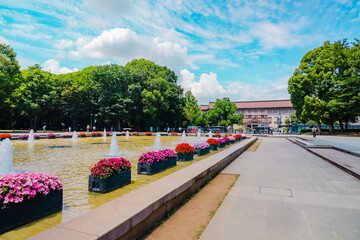 The view of Ueno Park in Tokyo