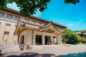 The view of Ueno National Museum at Ueno in Tokyo