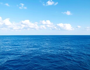 Obraz premium Vast expanse of ocean meeting a clear sky