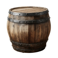 Obraz premium Aged wooden barrel with metal bands