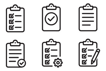 Checklist Icon Vector Set &ndash; Task Management, To-Do List, Planning Icons