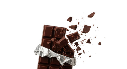 Delicious Dark Chocolate Bar PNG Break Apart Sweet Treat PNG