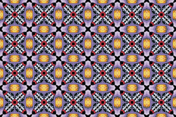 Seamless Symmetric Fabric Art Design Tile Fashion Geometric Shape Textile Visual Graphic Digital Decoration Interior Texture Wallpaper Luxury Template Cloth Perspective Background Endless Pattern.