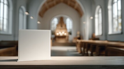 Blank Sign in Church - Mockup