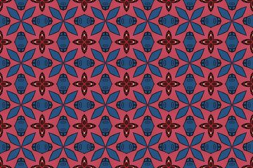 Seamless Background Luxury Art Textile Interior Perspective Fabric Symmetric Cloth Wallpaper Texture Template Tile Digital Design Endless Shape Graphic Visual Decoration Geometric Fashion Pattern.