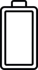 battery icon outline vector illustration on transparent background