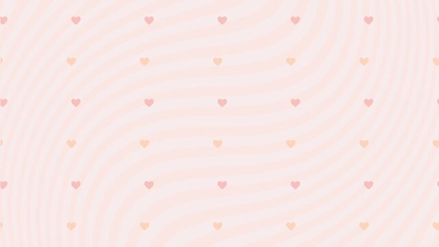 A pink and peach heart pattern on a light pink background