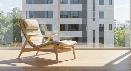 Modern Lounge Chair with City View