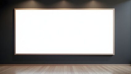 Exhibition Display Mockup: Blank Billboard in the Art Gallery