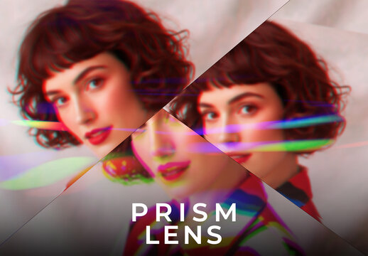 Rainbow Prism Lens Poster Photo Effect