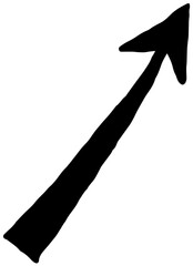 シンプルな手書き矢印 ベクター