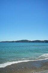 海岸から見る海に癒される