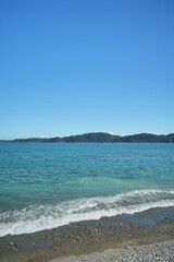 晴天の日に海岸から見る海