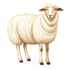 Fototapeta premium a sheep with fluffy wool