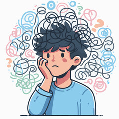 Mental Health Concept – Overthinking and Anxietyover 9.ai