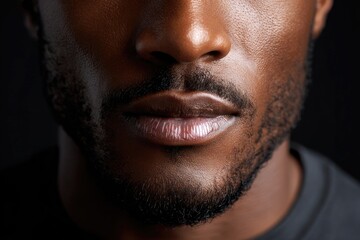 Obraz premium Close-up view of a man's face.