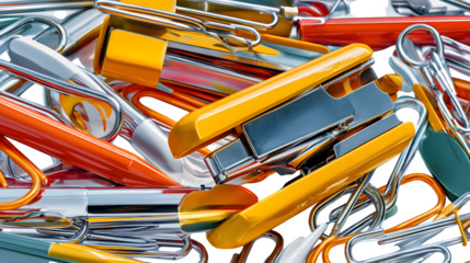 paper clips on a white background