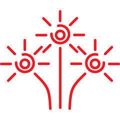 Obraz premium Diwali Diya Line Icon