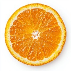 Fresh Orange Slice on White Background for Culinary and Health Use