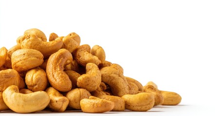 Pile of golden cashews
