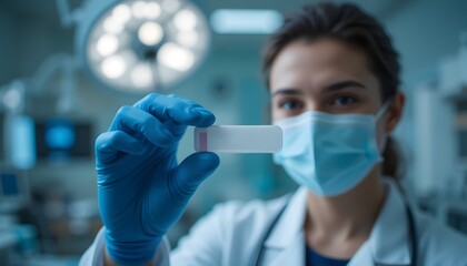 female doctor holding a medicine