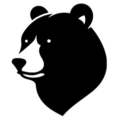 Black bear logo silhouette
