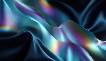 Abstract iridescent fabric folds (1)