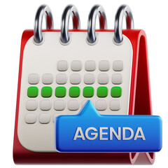 3D Icon of Weekly Agenda. Efficient scheduling and planning icons to organize tasks, manage time, and boost productivity with visually clear, modern design.
