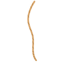 2d  Twisted brown rope forming an organic curve, representing strength, durability, and utility in natural or survival-themed compositions.