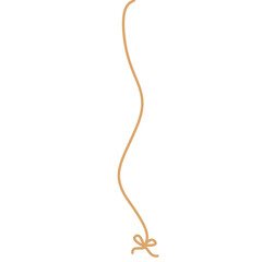 2d curved brown rope isolated on white background, commonly used in crafting, survival, or nautical design and concept illustrations.