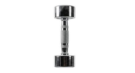 Shiny Chrome Dumbbell Fitness Equipment Workout PNG