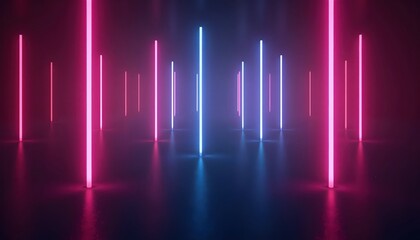 Colorful Digital Design With Vertical Lighting Effects
