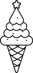vector illustration of a ice cream