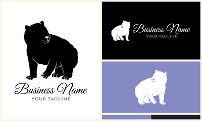 Bear Silhouette Logo Variations.