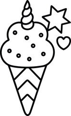 vector illustration of ice cream