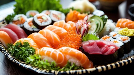 Assorted sushi platter