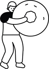 man in a suit with a bag