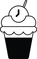 hand drawn vector illustration of a cup of coffee