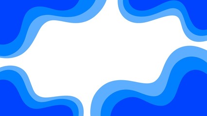 Ocean blue waves with white background