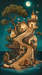 Fototapeta premium Moonlit Arborhaven
