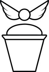 vector illustration of a trash bin