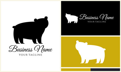 Cute Bear Logo Design Variations. (2)
