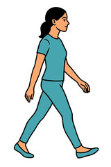 young woman running