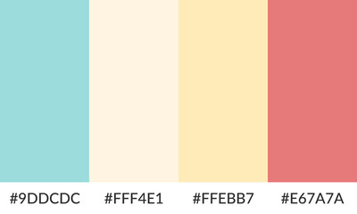 Abstract color palette banner versatile collection of shade and swatch