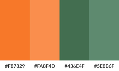 Abstract color palette banner versatile collection of shade and swatch